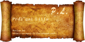 Prágai Lilla névjegykártya